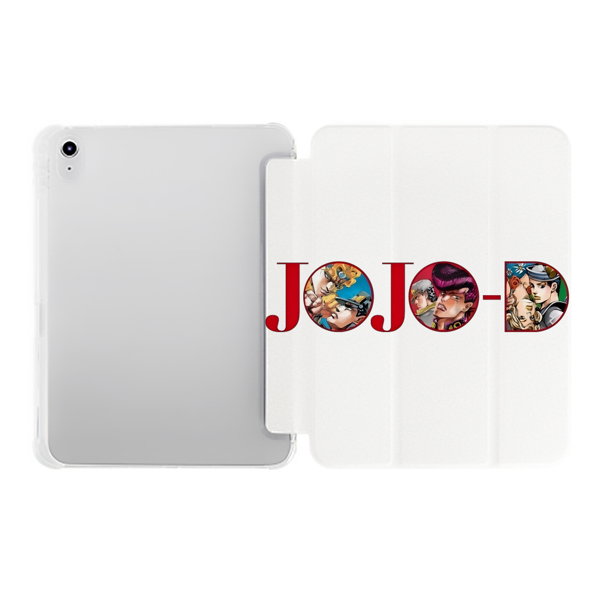 （画像用） ジョジョの奇妙な冒険 JoJo's Bizarre Adventure IPad ケース ペン収納付き 三つ折りスタンド PUレザー×シリコン 対応機種9.5/10.5/10.9インチ